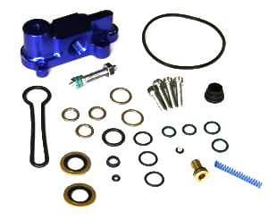 AVP Adjustable Fuel Pressure Regulator "Blue Spring" Upgrade Kit, Ford (2003-07) 6.0L Power Stroke (Blue Housing)