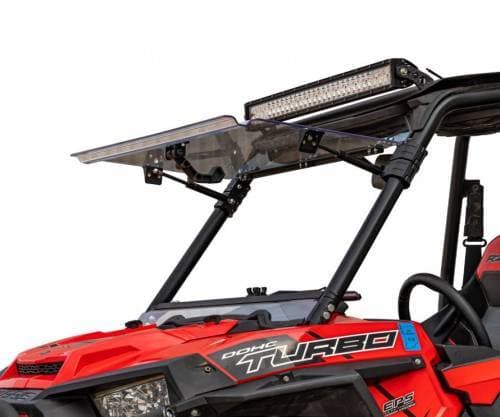 SuperATV Scratch Resistant Flip Windshield for Polaris (2016-18) RZR XP Turbo (w/out Ride Command)