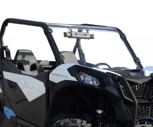 SuperATV Full Windshield for Can-Am (2021-24) Commander (Scratch Resistant Polycarbonate - Clear)