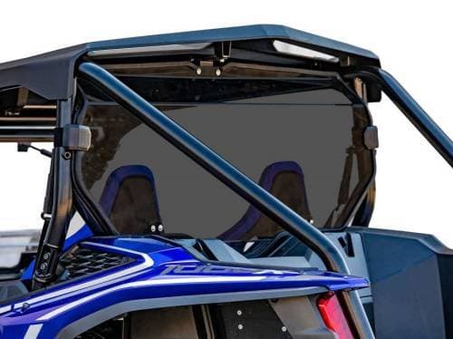 SuperATV Rear Windshield for Honda (2019-24) Talon 1000X (Standard Polycarbonate- Dart Tint)