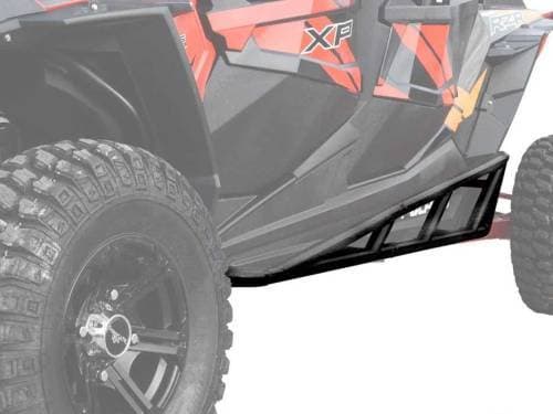 SuperATV Nerf Bars for Polaris (2016-21) RZR XP Turbo (4 Seater, Black)