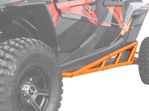 SuperATV Nerf Bars for Polaris (2016-21) RZR XP 4 Turbo (4 Seater, Orange)