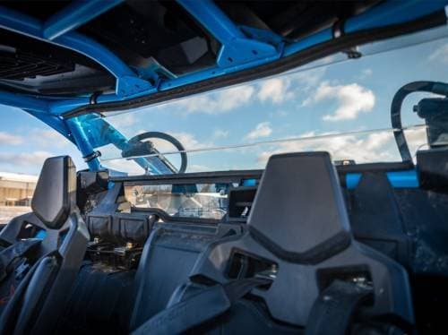 SuperATV Rear Windshield for Can-Am (2017-24) Maverick X3 (Standard Polycarbonate - Light Tint)