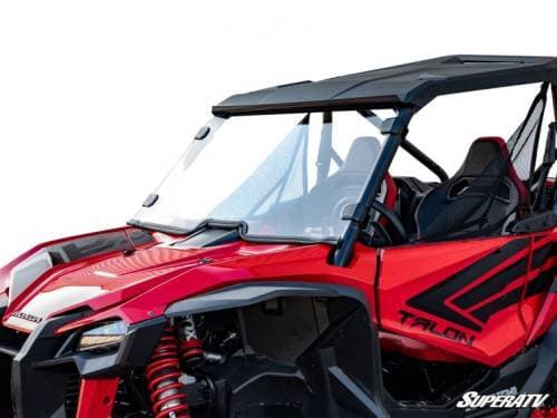 SuperATV Full Windshield for Honda (2019-24) Talon 1000 (Scratch Resistant Polycarbonate - Clear)