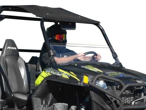 SuperATV Half Windshield for Polaris (2008-24) RZR (Standard Polycarbonate - Clear)