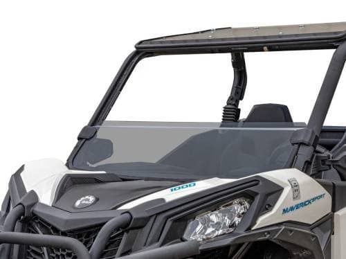 SuperATV Half Windshield for Can-Am (2019-24) Maverick Sport (Standard Polycarbonate - Dark Tint)
