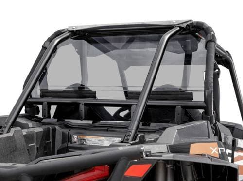 SuperATV Rear Windshield for Polaris (2016-21) RZR XP Turbo (Standard Polycarbonate - Light Tint)