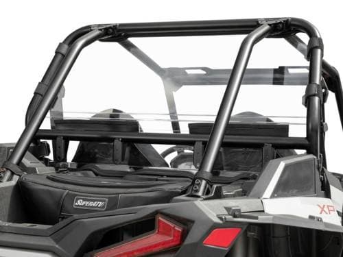 SuperATV Rear Windshield for Polaris (2016-21) RZR XP Turbo (Standard Polycarbonate - Clear)