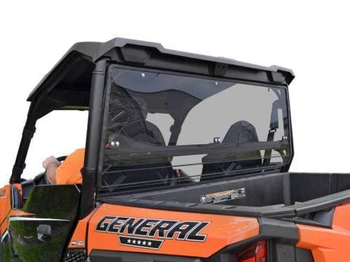 SuperATV Rear Windshield for Polaris General (2016-24) Standard Polycarbonate - Light Tint)