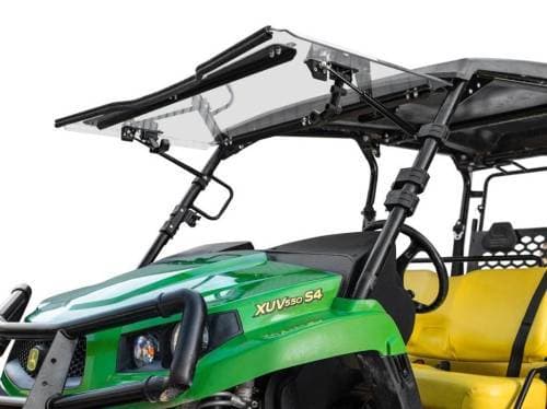 SuperATV Scratch-Resistant Flip Windshield for John Deere (2018-24) Gator XUV590