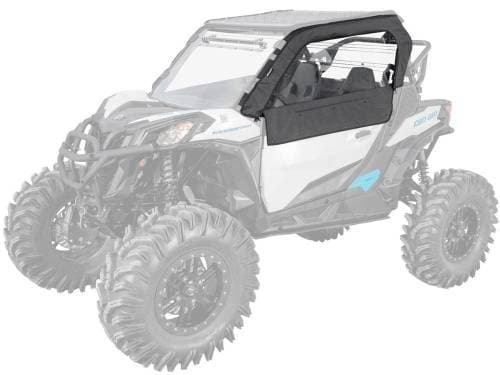 SuperATV Primal Soft Cab Enclosure Upper Doors for Can-Am (2018-24) Maverick Trail (w/out Rear Windshield)