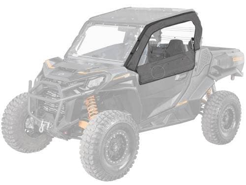 SuperATV Primal Soft Cab Enclosure Upper Doors for Can-Am (2021-24) Commander (w/ Standard Polycarbonate - Clear)