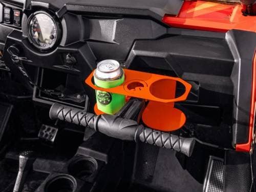 SuperATV Grab Bar Cup Holder for Polaris (2008-26) RZR (Orange)
