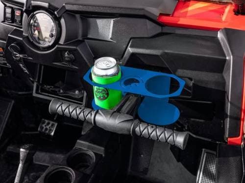 SuperATV Grab Bar Cup Holder for Polaris (2008-26) RZR (Voodoo Blue)