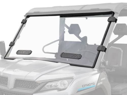 SuperATV Vented Full Windshield for CFMOTO (2019-24) UForce 1000 (Scratch Resistant Polycarbonate - Clear)