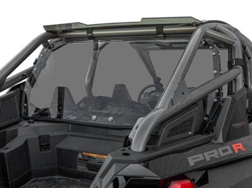 SuperATV Rear Windshield for Polaris (2022-24) RZR Pro R, 4 Seat (Standard Polycarbonate - Dark Tint)