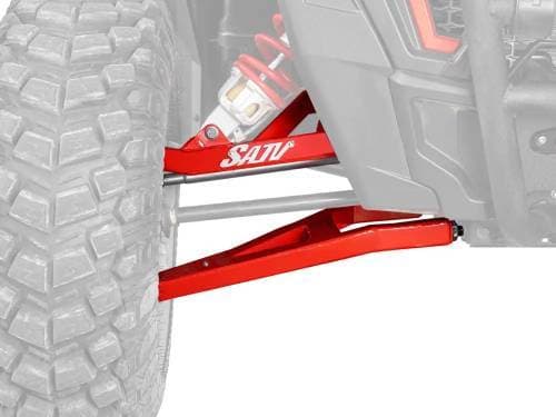 SuperATV Sidewinder A-Arms—1.5" Forward Offset for Polaris (2014-18) RZR XP 1000 (Super Duty 300M Ball Joints) Red