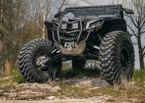 SuperATV Sidewinder A-Arms - 1/5" Forward Offset for Can-Am (2017-26) Maverick X3 (64" Models w/ Super Duty 300M Ball Joints) Black