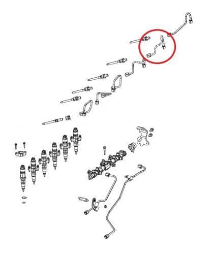 Dodge Fuel Injector Line for Ram (2019-23) 6.7L Cummins (Injector #5)