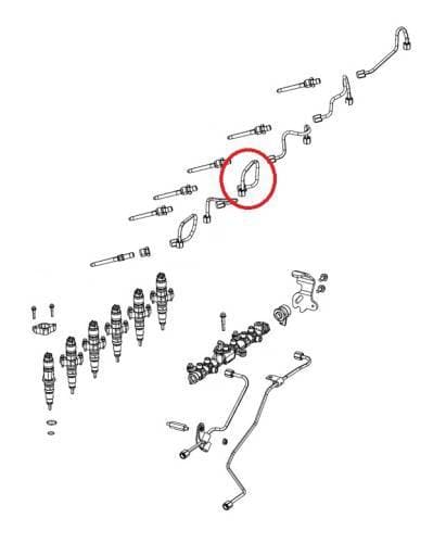 Dodge Fuel Injector Line for Ram (2019-23) 6.7L Cummins (Injector #3)
