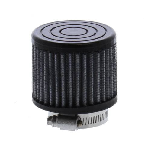 S&B Crankcase Vent Filter, 1.5" Hole, Clamp-On with Black Shield