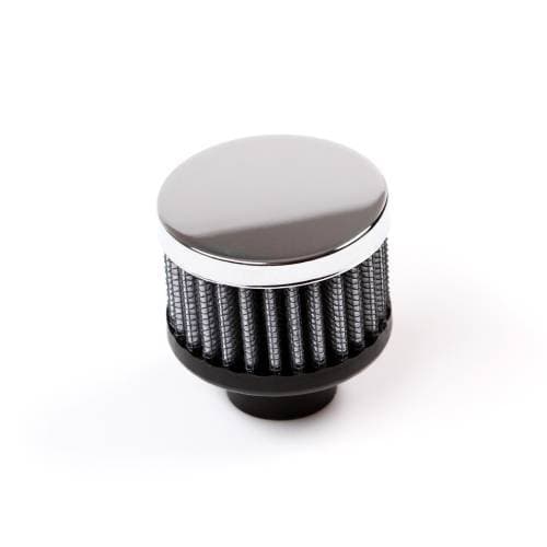 S&B Crankcase Vent Filter, .50" Hole, Clamp-On with Chrome Shield