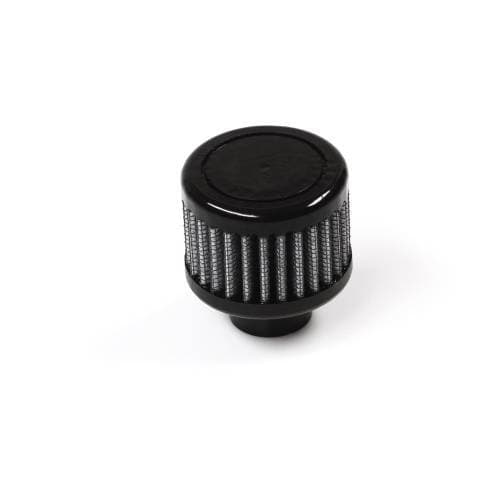 S&B Crankcase Vent Filter, .50" Hole, Clamp-On with Black Shield