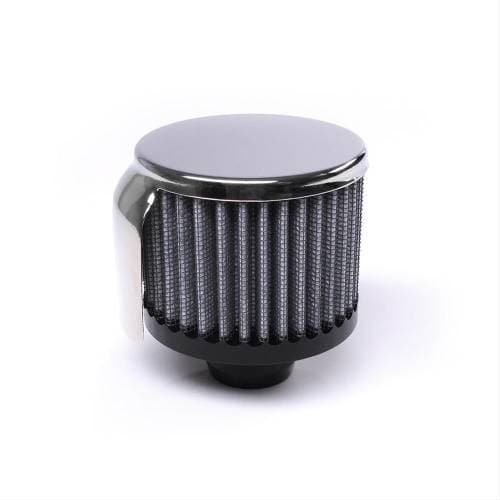 S&B Crankcase Vent Filter, 1.25" Hole, Push-In Valve with Chrome Shield