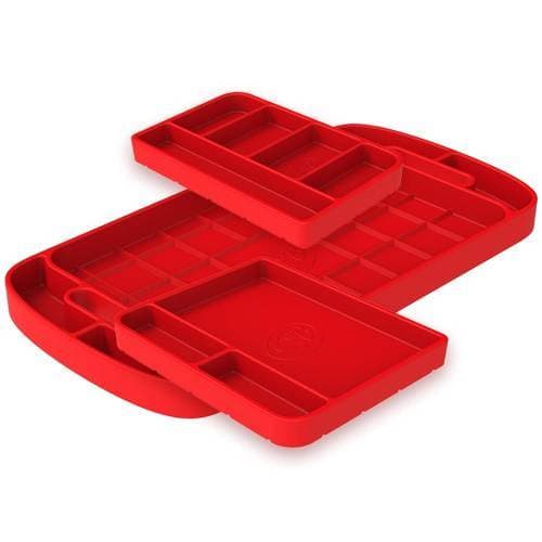 S&B Tool Trays, Flexible, Silicone, Red, Set of 3