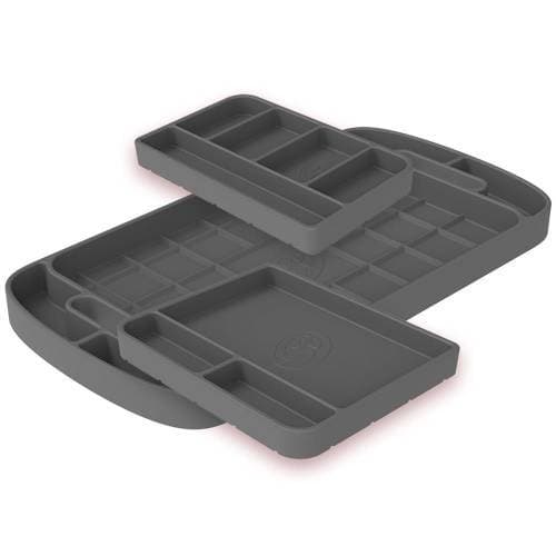 S&B Tool Trays, Flexible, Silicone, Charcoal, Set of 3