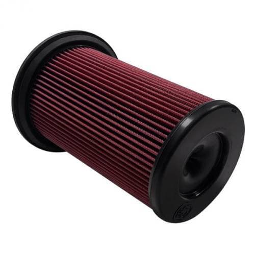 S&B Intake Replacement Filter for Cadillac (2021-25) Escalade 3.0L/6.2L, Diesel - Chevy/GMC (2021-25) Yukon, Suburban, Tahoe 3.0L, Diesel - Chevy/GMC (2020-25) 1500 3.0L, Diesel (Cotton Cleanable, Red)