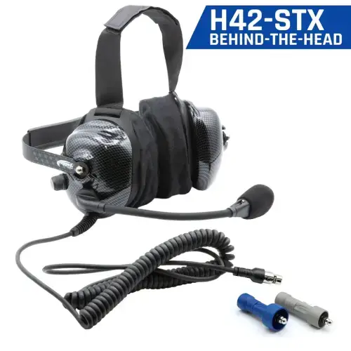 Rugged Radios H42 Behind The Head Ultimate Carbon Fiber 2-Way Headset