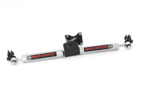 Rough Country Dual Steering Stabilizer Kit for Jeep (2007-18) Wrangler (2-8" Lift) N3