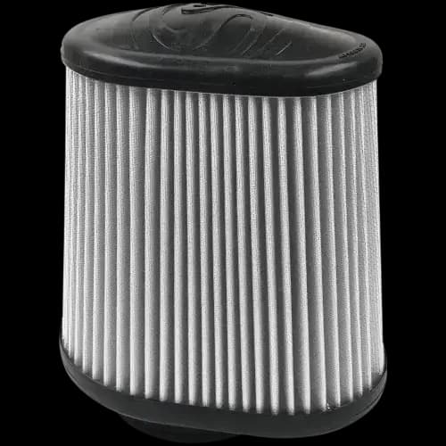 S&B Intake Replacement Filter for Ford (1994-97) 7.3L F-250/F-350 / (2011-23) 6.7L, 7.3L F-250/F-350/F-450/F-550 (Dry Extendable, White)