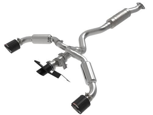 aFe Power Gemini XV 3" to 2.5" Cat-Back Exhaust System for Toyota (2023-24) GR Corolla L3-1.6L (t), 304 Stainless Steel w/ Cut-Out Blue Flame Tips