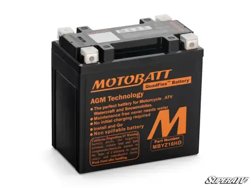 SuperATV Motobatt Battery Replacement for Honda (2014-26) Pioneer