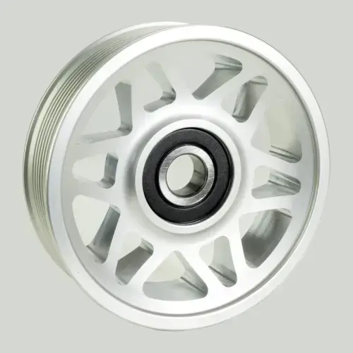 Industrial Injection Billet Idler Pulley-4.5" Clear Anodized for Dodge/Ram (2003-12) Common Rail Cummins