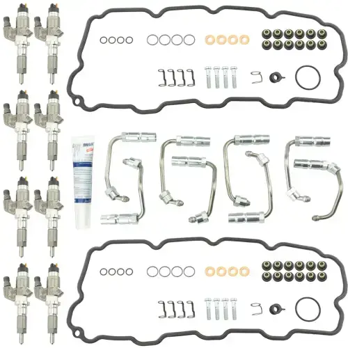 Industrial Injection II Bosch Reman Injectors w/Install Kit for Chevy/GMC (2001-04) 6.6L LB7 Duramax, Stock