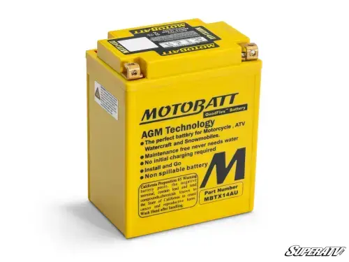 SuperATV Motobatt Battery Replacement for Polaris (2007-21) Ranger (OEM# 4010630)