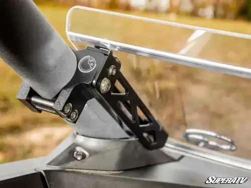SuperATV Scratch-Resistant Half Windshield for Can-Am (2024+) Maverick R (Scratch-Resistant Polycarbonate - Clear)