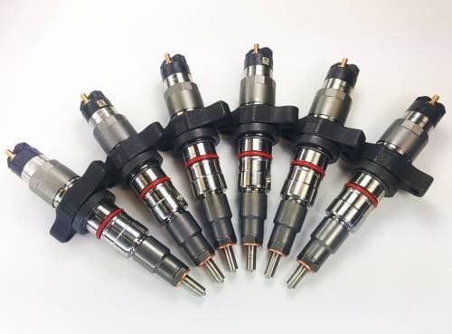 Dynomite Diesel Reman Injector Set for Dodge (2003-04) 5.9L Cummins, 15% Over, 50hp