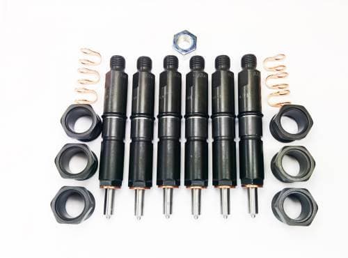Dynomite Diesel Injector Set for Dodge (1994-98) 5.9L 12 Valve,  Custom Dual Feed