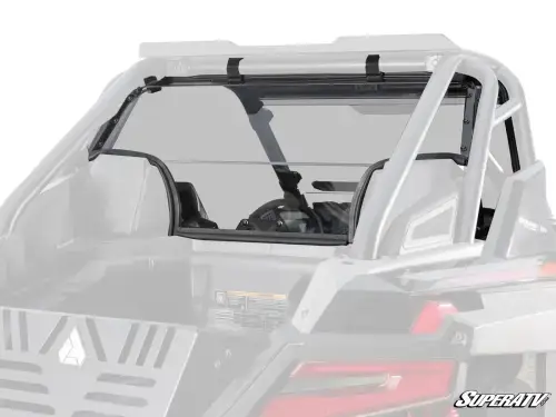 SuperATV Rear Windshield for Polaris (2020-24) RZR Pro XP, 2 Seat w/ Rockford Fosgate Audio (Standard Polycarbonate - Light Tint)