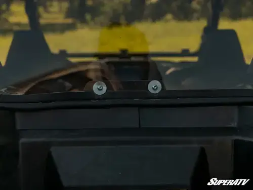 SuperATV Rear Windshield for Polaris (2022-24) RZR Turbo R, 4 Seat (Standard Polycarbonate - Dark Tint)