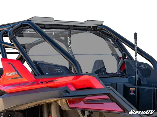 SuperATV Rear Windshield for Polaris (2022-24) RZR Turbo R, 4 Seat (Standard Polycarbonate - Clear)