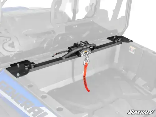 SuperATV Bed Winch for Polaris (2016-24) General 1000 (w/out Cube Lights)