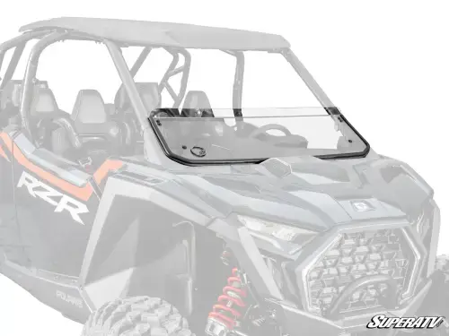 SuperATV Half Windshield for Polaris (2025) RZR Pro S, Standard Polycarbonate - Dart Tint