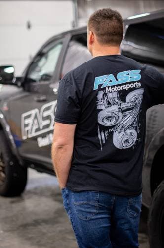 FASS Motorsports Teal Triple Turbo Tee 2.0 - Large