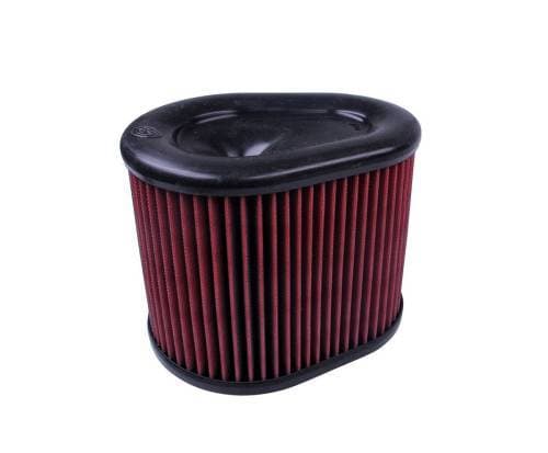 S&B Air Intake Replacement Filter for Chevy/GMC (2009-19) 6.0L/6.6L 2500/3500 / Ford (2022-25) Bronco Sport 3.0L (Cotton Cleanable, Red)