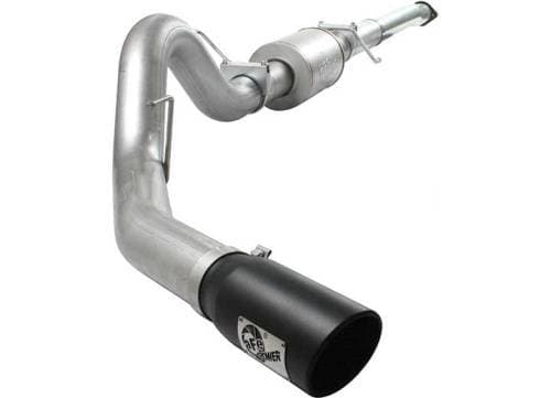 aFe Power ATLAS 4" Cat-Back Exhaust for Ford (2011-14) V6-3.5L [tt] F-150 (Aluminized Steel Black Tip)